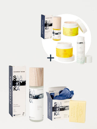 Saaren taika akneihon setti sisältää kaiken mitä epäpuhtauksiin taipuva iho tarvitsee!