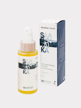 Auringonkukka Manteli puhdistusöljy puhdistaa kasvot hellävaraisesti mutta tehokkaasti