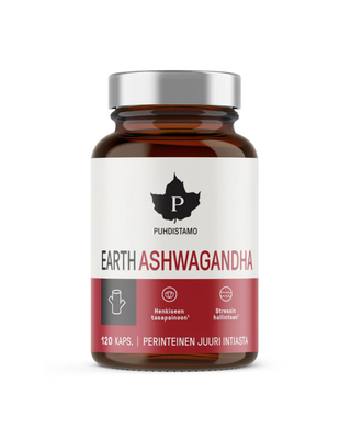 EARTH Ashwagandha 120 kaps - Puhdistamo