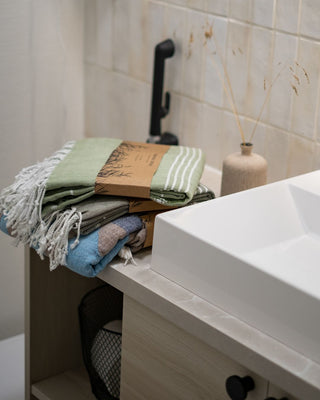 Hamam-pyyhe! Sulo Khaki, kierrätyspuuvillaa, Koko 95x180cm, 250g, 100% puuvillaa, käy myös isokokoisille Hamam-pyyhe Saaren Taika Decor