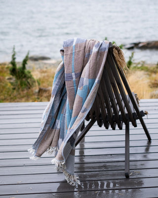 Hamam-pyyhe! Väre Turkoosi-Oranssi - Koko 90x175cm, 400g, 100% puuvillaa, käy myös isokokoisille Hamam-pyyhe Saaren Taika Decor