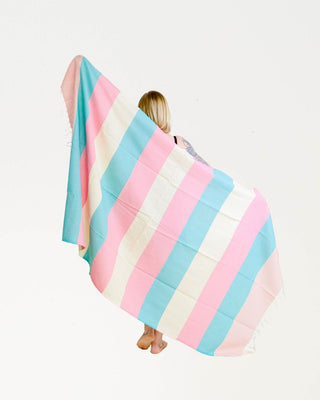 Hamam-pyyhe Seikkailu Trio ripustuslenkillä, 100% puuvillaa