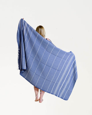 Hamam-pyyhe Sulo Navy! - Koko 100x175cm, 100% puuvillaa, paino 270g  - Saaren Taika