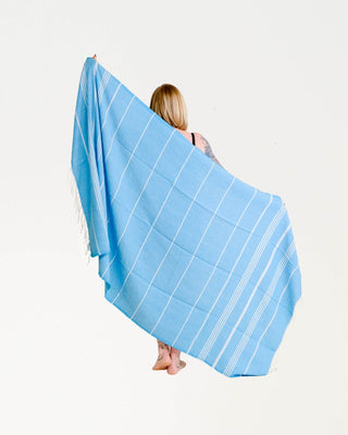 Hamam-pyyhe Sulo Turkoosi, 100% puuvillaa, ripustuslenkillä