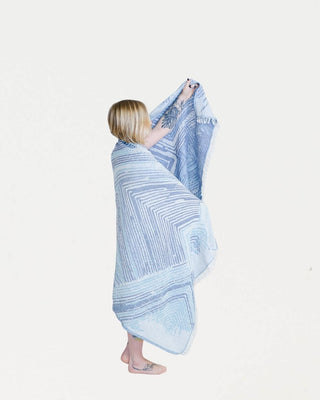 Hamam-pyyhe Suunta Sininen, 100% puuvillaa, 90x175cm, 450g Hamam-pyyhe Saaren Taika Decor