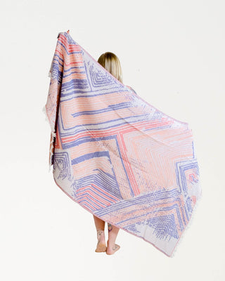 Hamam-pyyhe Suunta Punainen, 100% puuvillaa, 175x90cm, 440g
