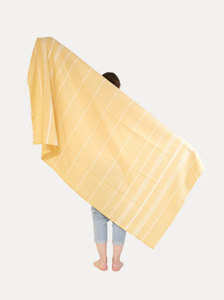 Hamam-pyyhe Sulo Keltainen, 100% puuvillaa, 175x100cm, 250g