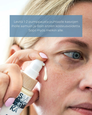 Hyaluronihapposeerumi, hajusteeton tehokosteuttaja kuivalle ja herkälle iholle käyttö