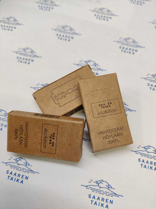Vaihtoterät Ekohöylään 10 kpl, sopii kaikkiin safety razor malleihin, ruostumaton teräs