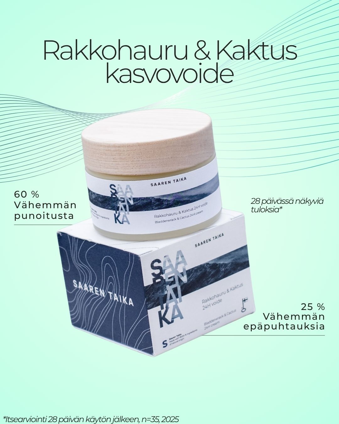 Rakkohauru & Kaktus 24H Prebioottinen Kasvovoide Herkälle Iholle Kasvovoide Saaren Taika