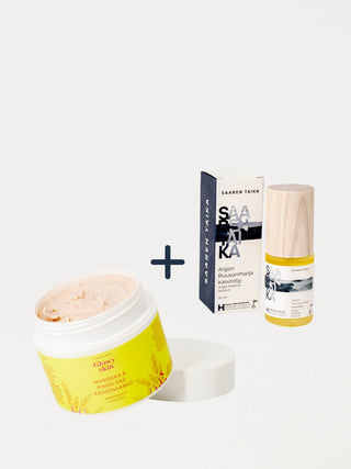 Saaren Taika luksus-ihonhoitosetti kuulaan ja sileän, kosteutetun ihon saamiseksi