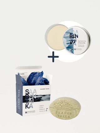 Psoriasiksen hoitoon sopiva hellävarainen, kosteuttava ja kutinaa rauhoittava ihonhoitosetti