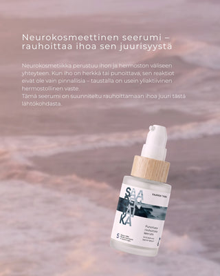 TOIM. ALK. 17.6. Punoitusta rauhoittava suojamuuria vahvistava seerumi, hajusteeton, vegaaninen, 98,6% luonnollista
