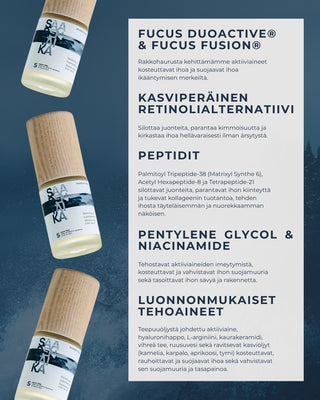 Rakkohauru superseerumi, peptidit, retinoli, hyaluronihappo, maksaläiskät, juonteet, ihohuokoset