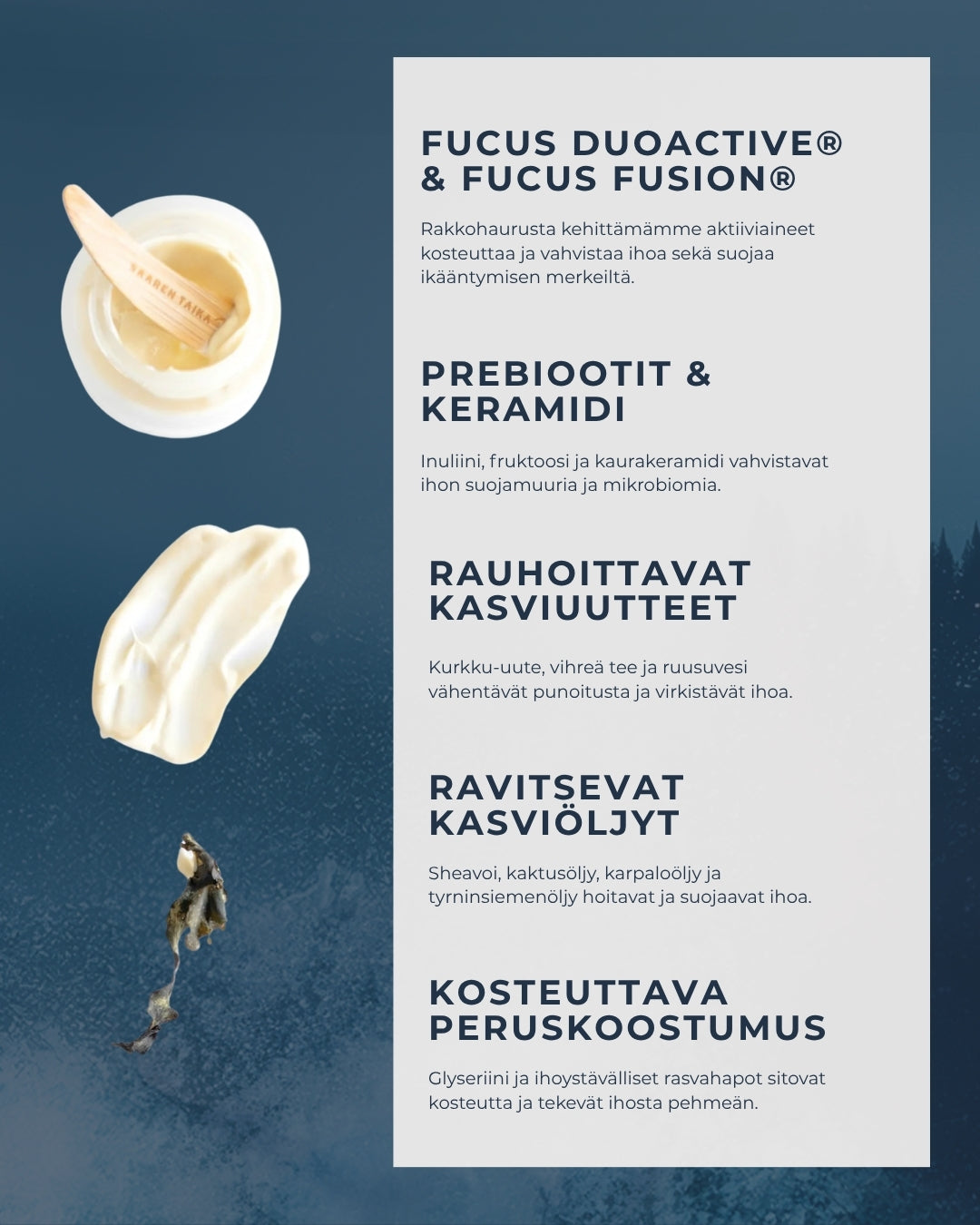 Rakkohauru & Kaktus 24H prebioottinen kasvovoide herkälle iholle, UNISEX