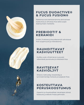 Rakkohauru & Kaktus 24H prebioottinen kasvovoide herkälle iholle