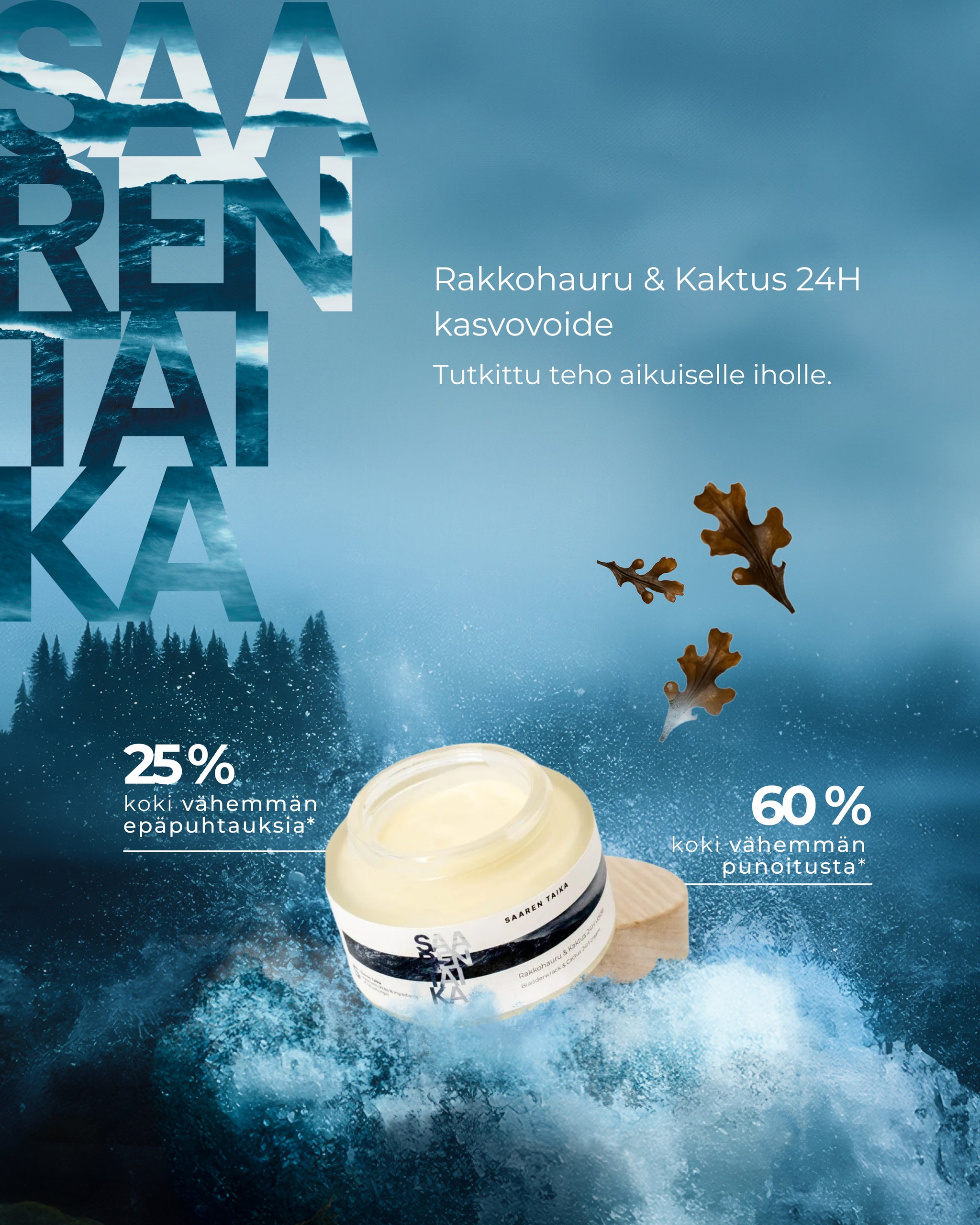 Rakkohauru & Kaktus 24H prebioottinen kasvovoide herkälle iholle, UNISEX
