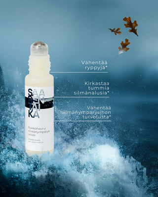 Rakkohauru silmänympärysvoide roll-on, turvotukseen, tummiin silmänalusiin ja juonteisiin, vegaaninen, hajusteeton