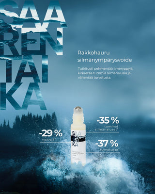 Rakkohauru silmänympärysvoide roll-on, turvotukseen, tummiin silmänalusiin ja juonteisiin, vegaaninen, hajusteeton