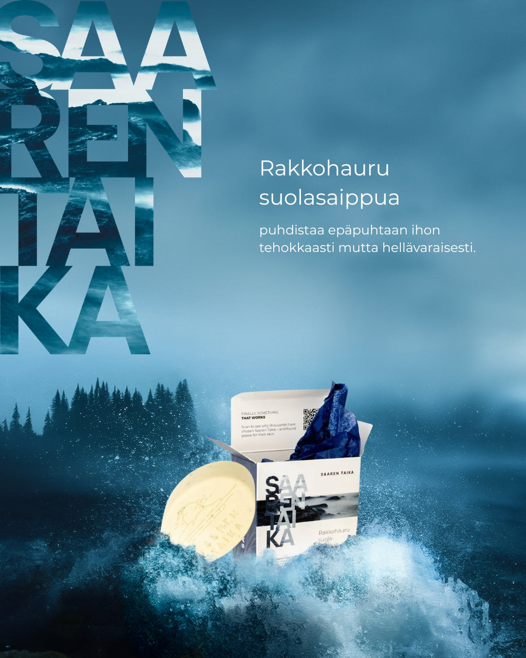 Rakkohauru Suolasaippua Herkälle Iholle - Tasapainottaa bakteerikantaa, kosteuttaa ja puhdistaa hellävaraisesti