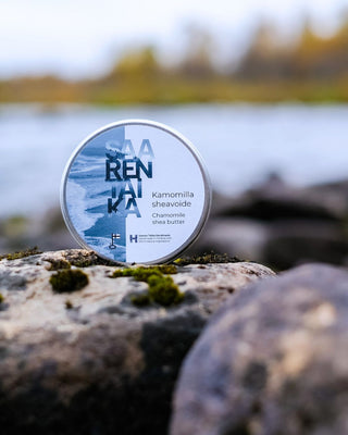 Kamomilla sheavoide, kutinaa hillitsevä, sopii psoriasikseen, ihottumiin, ekseemaan, 100% luonnollista, 80ml