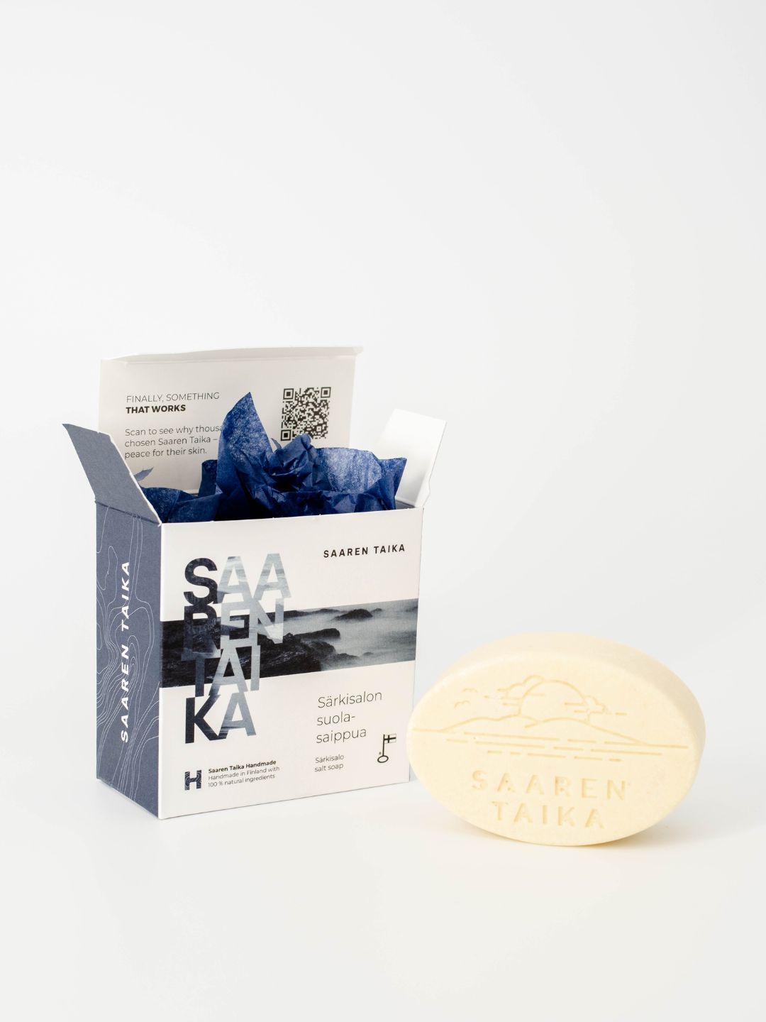 UUSI ILME Särkisalon Suolasaippua™, kuivalle ja atooppiselle iholle, kuorii hellästi, 100% luonnollinen