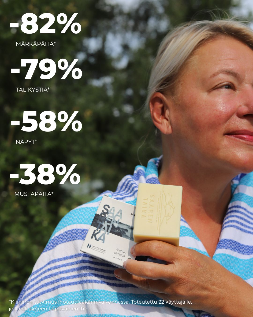 UUSI ILME Teepuusaippua, atooppiselle, kutisevalle ja akneiholle, kaikille ihotyypeille, 100% luonnollinen