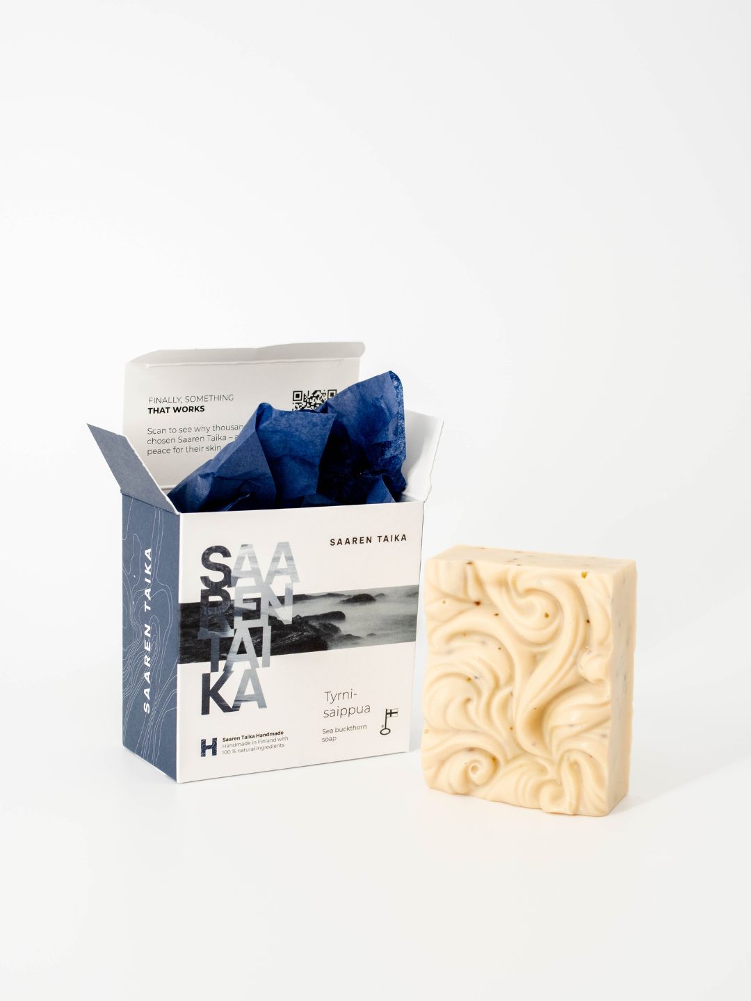 UUSI ILME Tyrni Luksus Spa saippua, rauhoittava, sopii ruusufinni-, rosacea- ja couperosa iholle, 100% luonnollinen