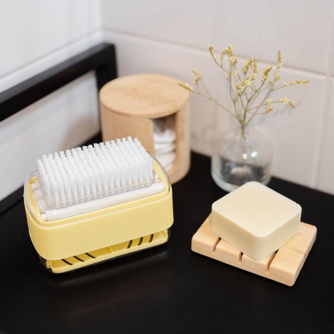 Cleaning soap box, yellow, Saaren Taika Decor