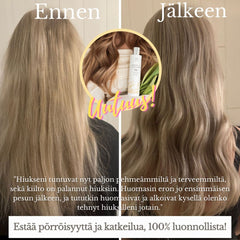 Arganöljy shampoo, silottaa ja korjaa hiuksia, sis. riisiuutetta, 100% luonnollinen, sulfaatiton, vegaaninen, 200ml - Saaren Taika Ecolution