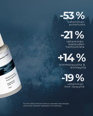 Rakkohauru superseerumi, peptidit, retinoli, hyaluronihappo, maksaläiskät, juonteet, ihohuokoset