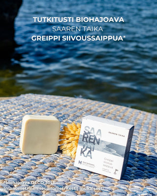 Tutkitusti biohajoava Saaren Taika Greippi Siivoussaippua