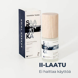 II-LAATU Tyrni Mustikka hyaluronihappo kasvoseerumi, kimmoisuutta & sileyttä, sertifioitua luonnonkosmetiikkaa