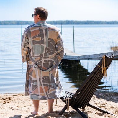 Hamam bathrobe Tyyrpuuri Unisex, 100% cotton, one size - Saaren Taika Decor