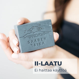 II-LAATU Aktiivihiili Teepuusaippua, sopii mm. epäpuhtaalle- tai akneiholle, 100% luonnollinen, vegaaninen - Saaren Taika Original 🇫🇮