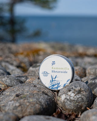 kamomilla sheavoide kutinaan, ihottumaan, ekseemaan, ötökänpistoksiin