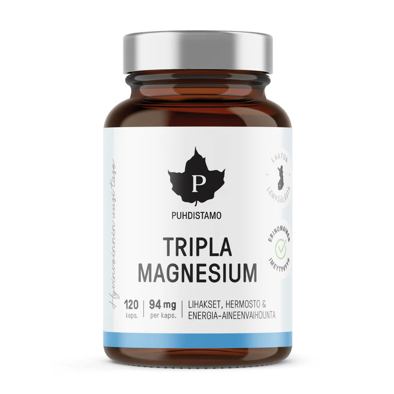 Tripla Magnesium, 120 kaps, vegaaninen - Puhdistamo