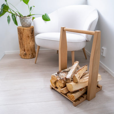 Domestic Zero Waste Wood carrier, handcrafted by a carpenter, durable but light - Novapuu