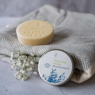 II-LAATU Voidedeodorantti Sitruunaruoho on UNISEX ,vegaaninen, luonnollinen, alumiiniton, soodaton ja luomu - Saaren Taika 🇫🇮 Voidedeodorantti Saaren Taika
