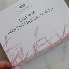 Gua Sha hierontarulla ja -kivi, tehostaa ihonhoitotuotteiden imeytymistä 