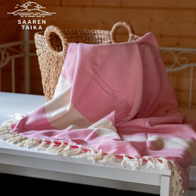 Hamam towel! Soft Pink! - Size 100x180cm, 100% cotton - Saaren Taika Decor