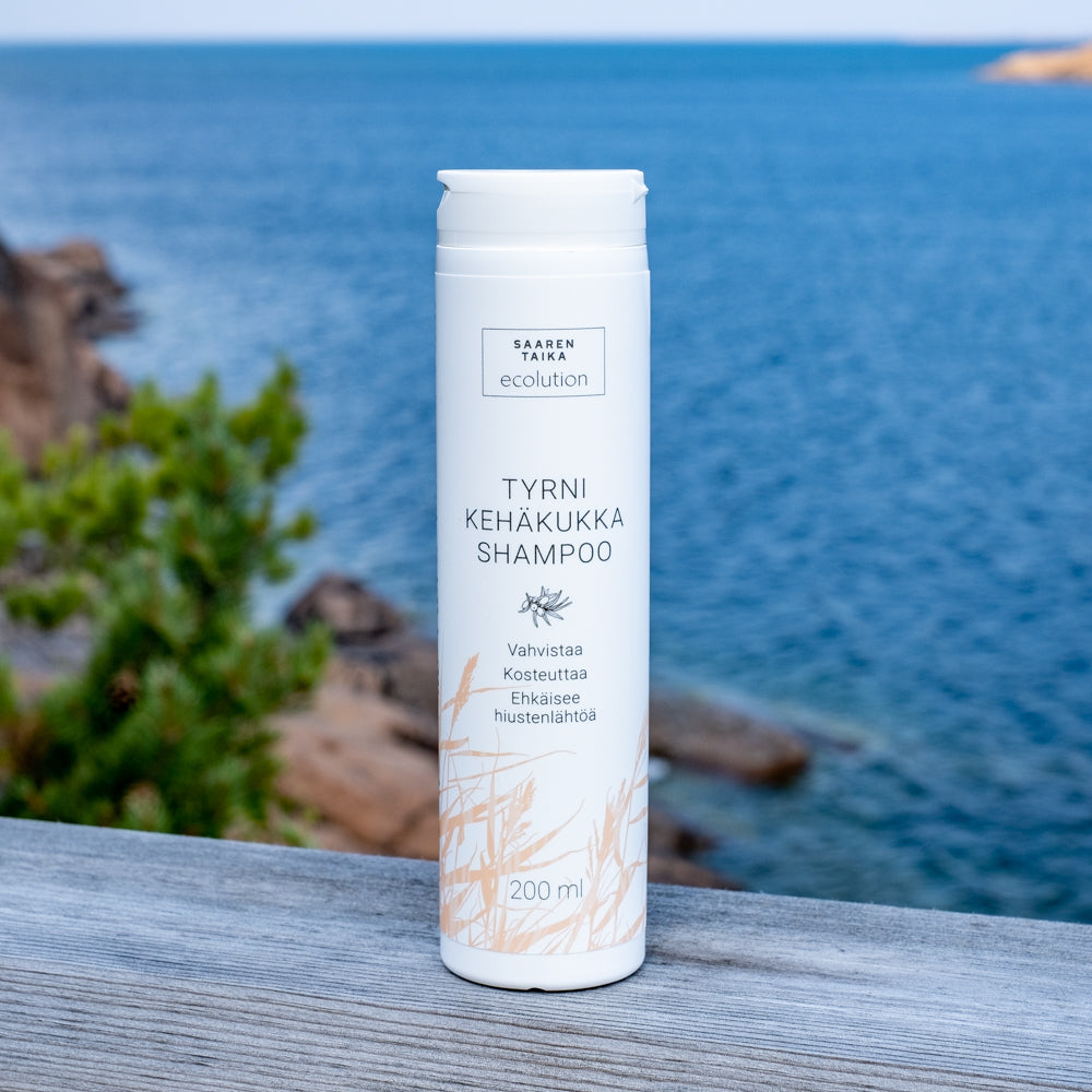 Tyrni kehäkukka shampoo, luonnollinen, sulfaatiton, 200ml | Saaren Taika Ecolution